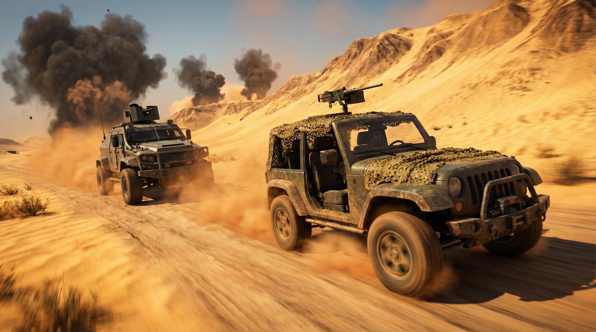 九一绝地求生载具追逐视频